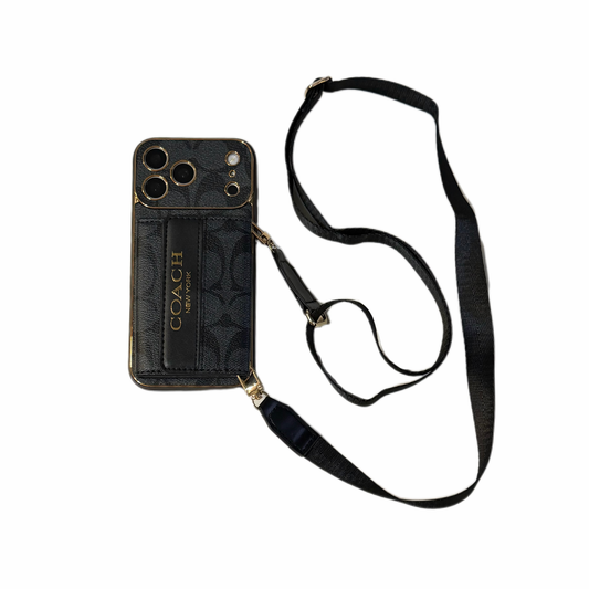 IPhonefodral för vintage signaturmönster | Korthållare & Crossbody-rem