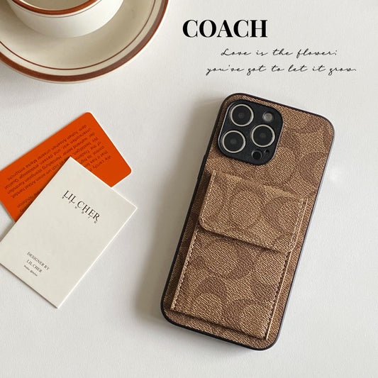 Funda Clásica Para iPhone Con Cartera Marrón Claro-HP240513