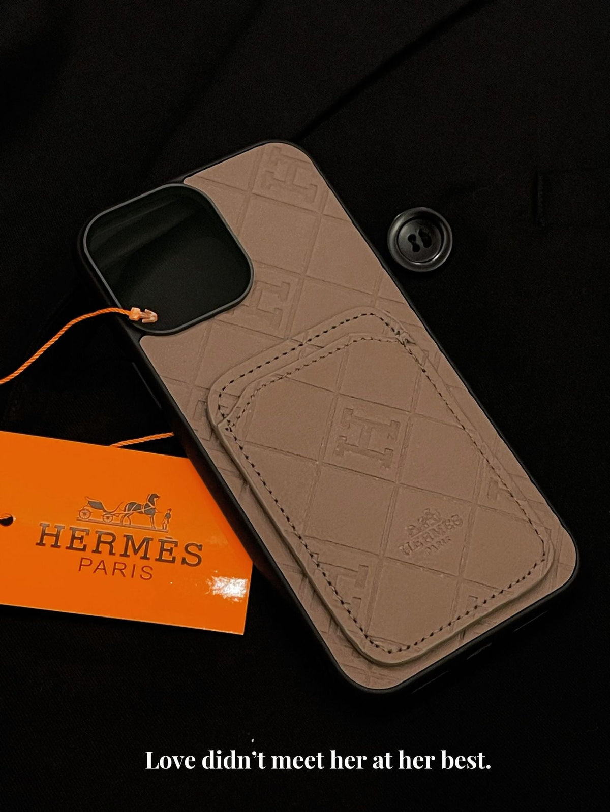 Funda para iPhone con tarjetero de cuero H