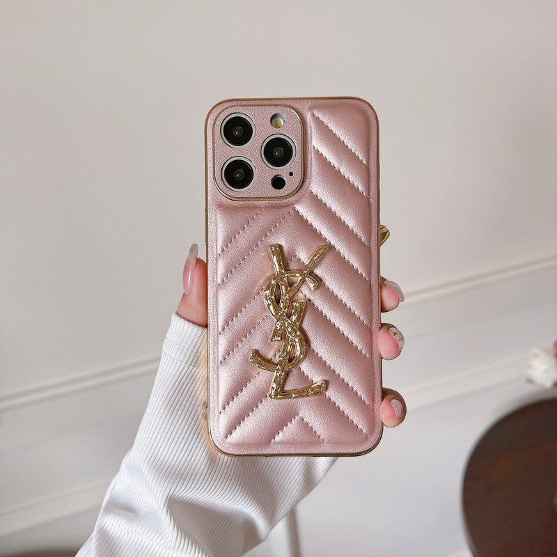 Funda de iPhone de cuero color santo