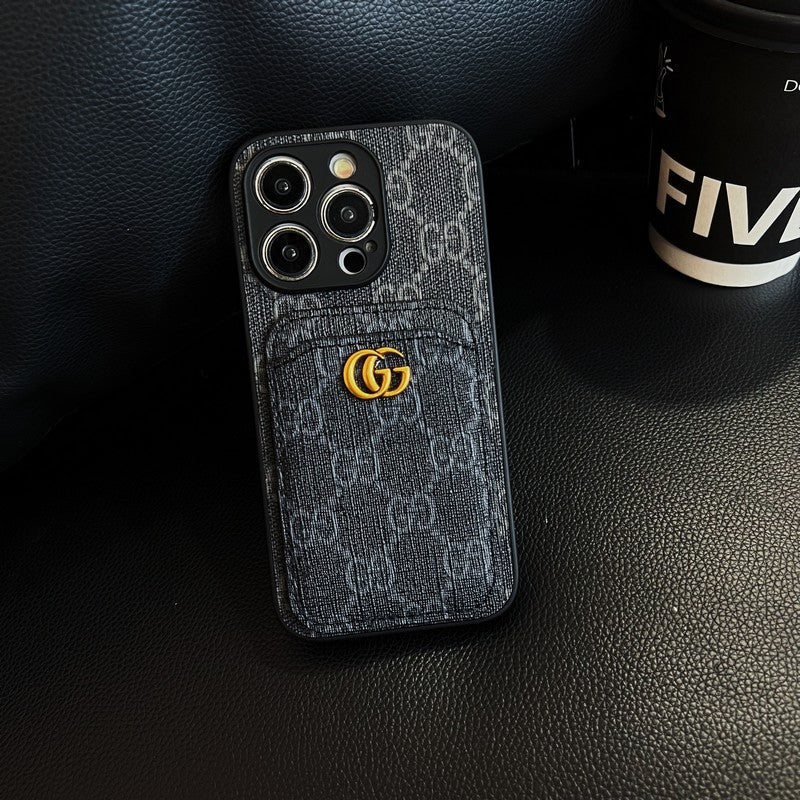 Funda clásica para iPhone con tarjetero premium