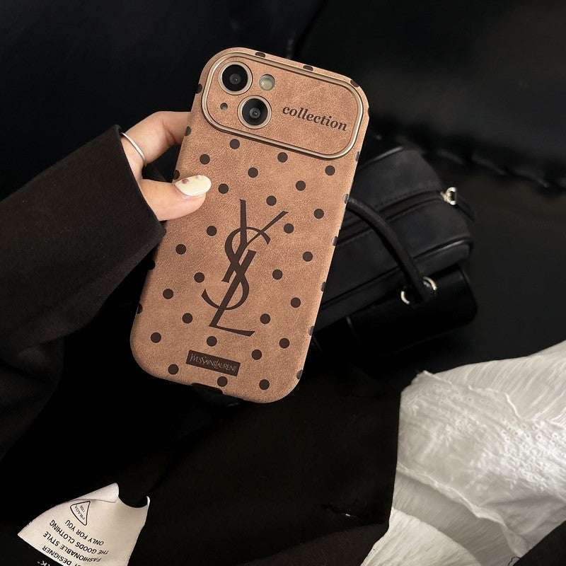 Funda de iPhone de cuero marrón Saint