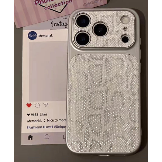 Textura de piel de serpiente de lujo Funda y vinilo para iPhone