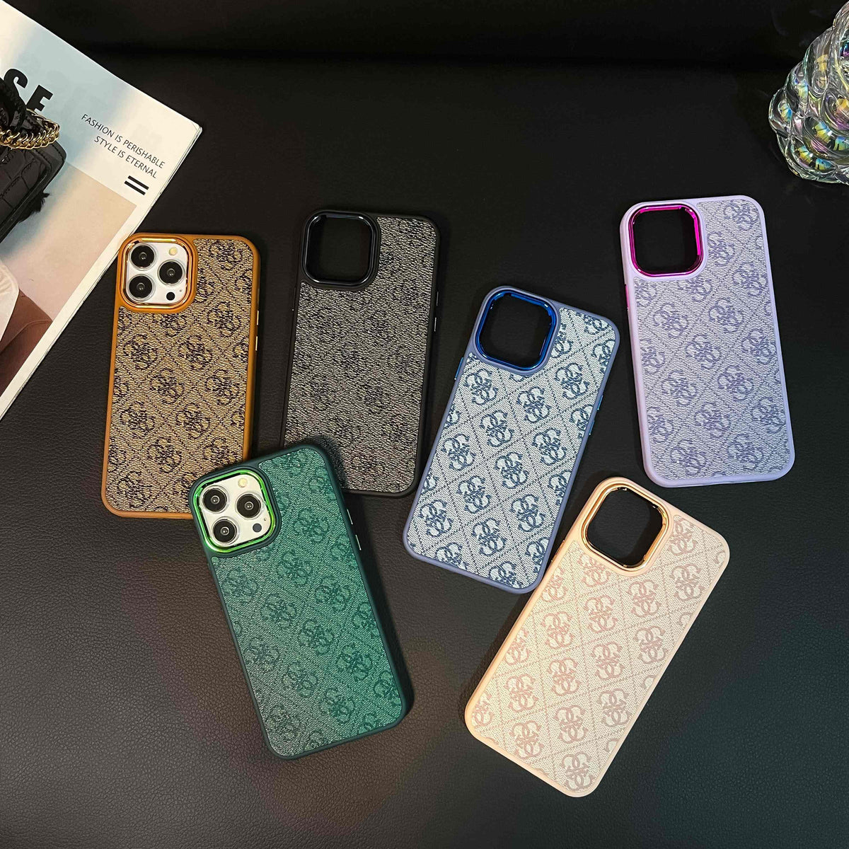 Funda amarilla de lujo para iPhone-MD231025