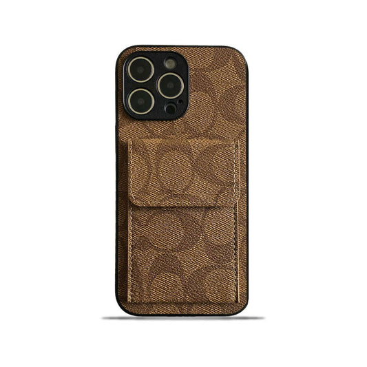 Funda Clásica Para iPhone Con Cartera Marrón Claro-HP240513