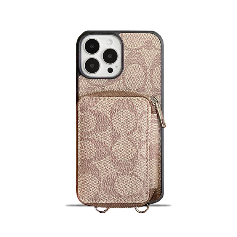 Klassiskt iPhonefodral med plånbok Kaffe-LQB241412