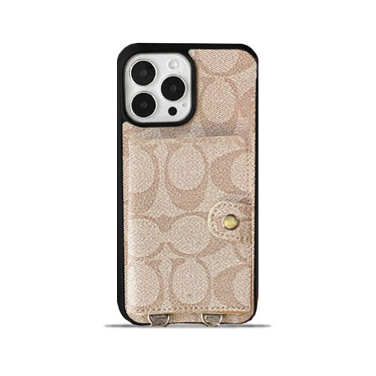Klassiskt iPhonefodral Med Plånbok Och Rem Vit -SZK240402