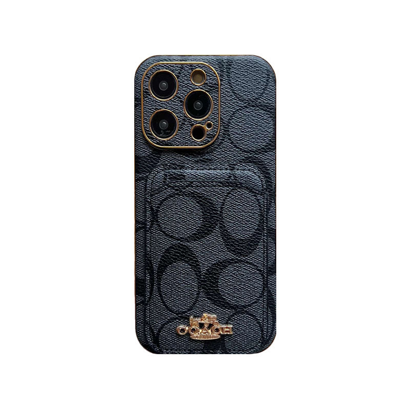 Funda clásica para iPhone con tarjetero Café -KB241651