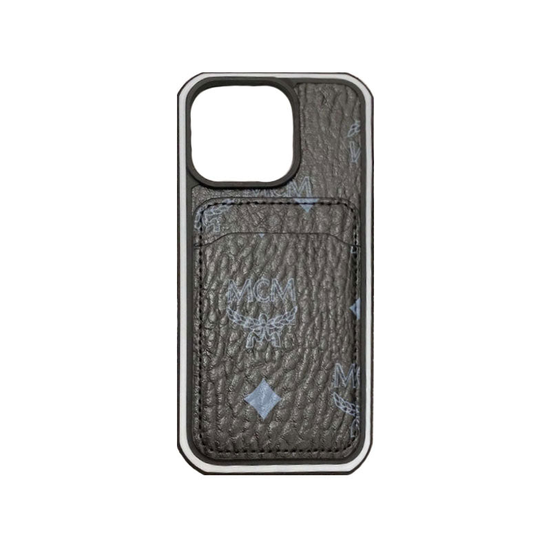 Funda para iPhone MCM con tarjetero Amarillo-MCK240603