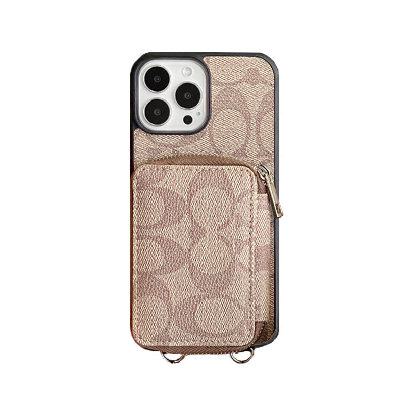 Klassiskt iPhonefodral med plånbok Kaffe-LQB241412