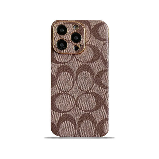 Klassiskt iPhonefodral Läder Ljusbryn -QBK240513