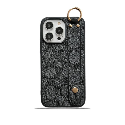 Klassiskt iPhone-skal med hållare svart-SW240330