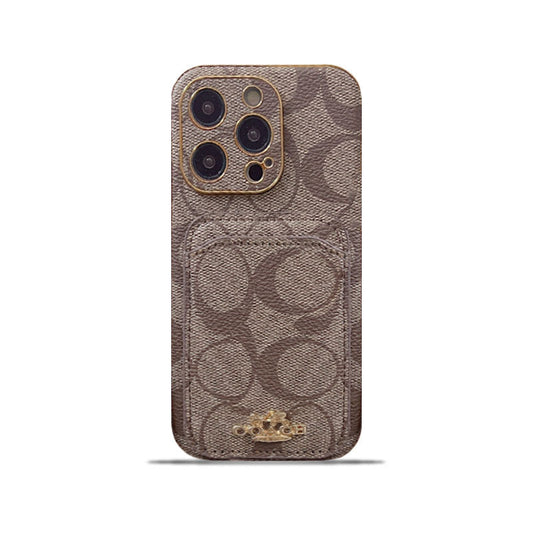 Funda clásica para iPhone con tarjetero Café -KB241651