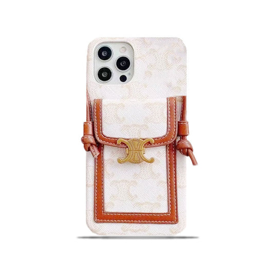 Funda blanca para iPhone con tarjetero Celine -LH240109