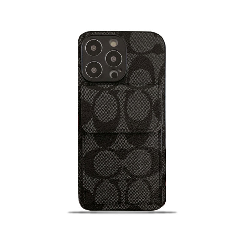 Klassiskt iPhonefodral med plånbok Svart-HP240513