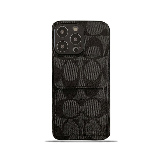 Klassiskt iPhonefodral med plånbok Svart-HP240513