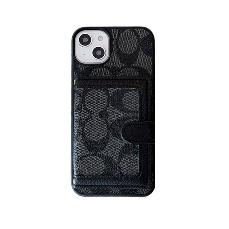 Funda clásica para iPhone con cartera y correa cruzada blanca -XK240402