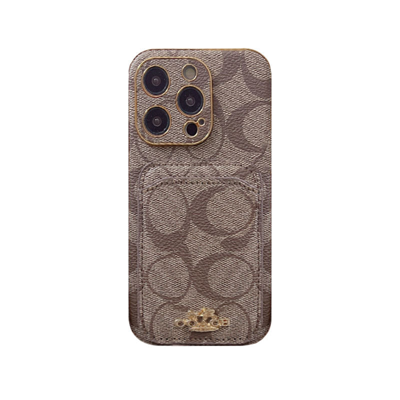 Funda clásica para iPhone con tarjetero Café -KB241651