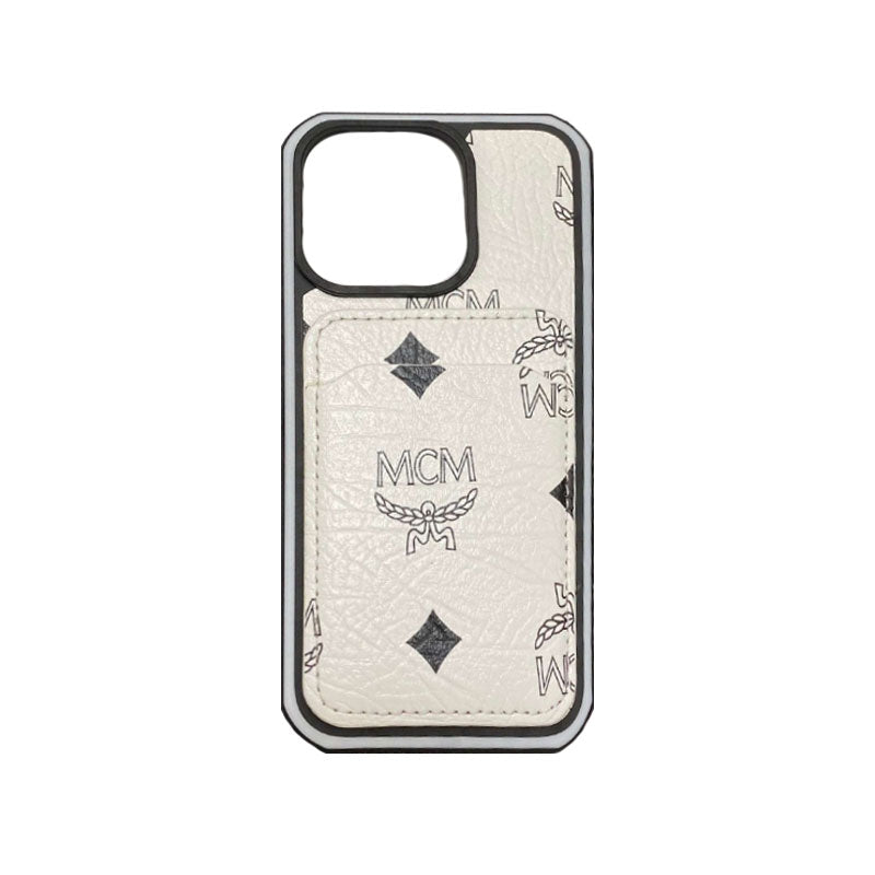 Funda para iPhone MCM con tarjetero Amarillo-MCK240603
