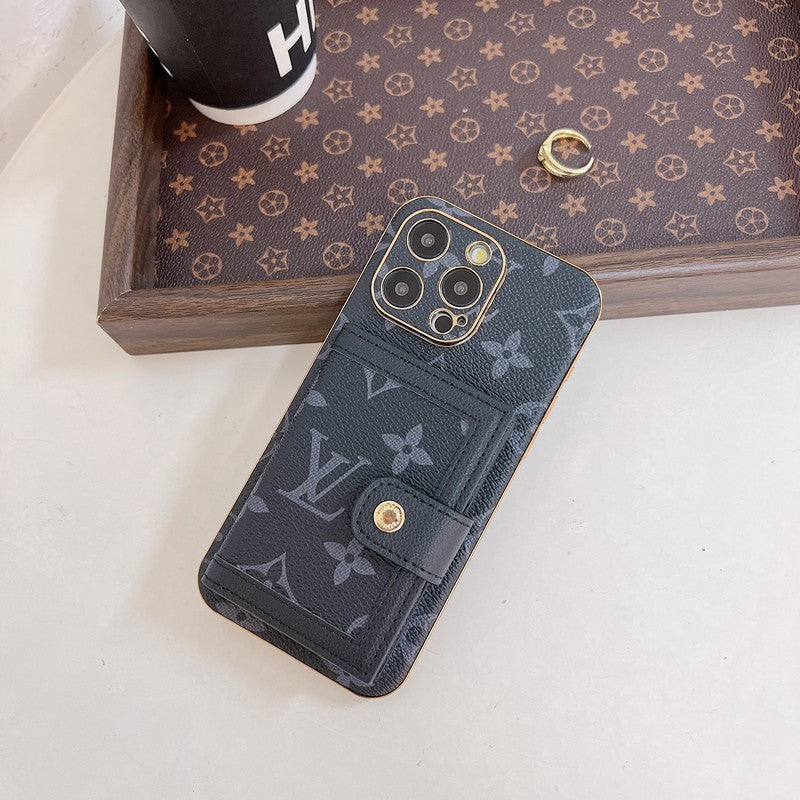 Lyxig klassisk färgkortväska iPhonefodral