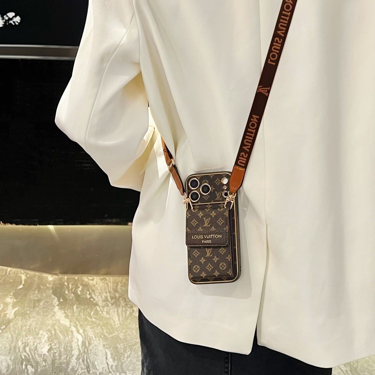 Nueva funda clásica de lujo para teléfono con tarjetero 02
