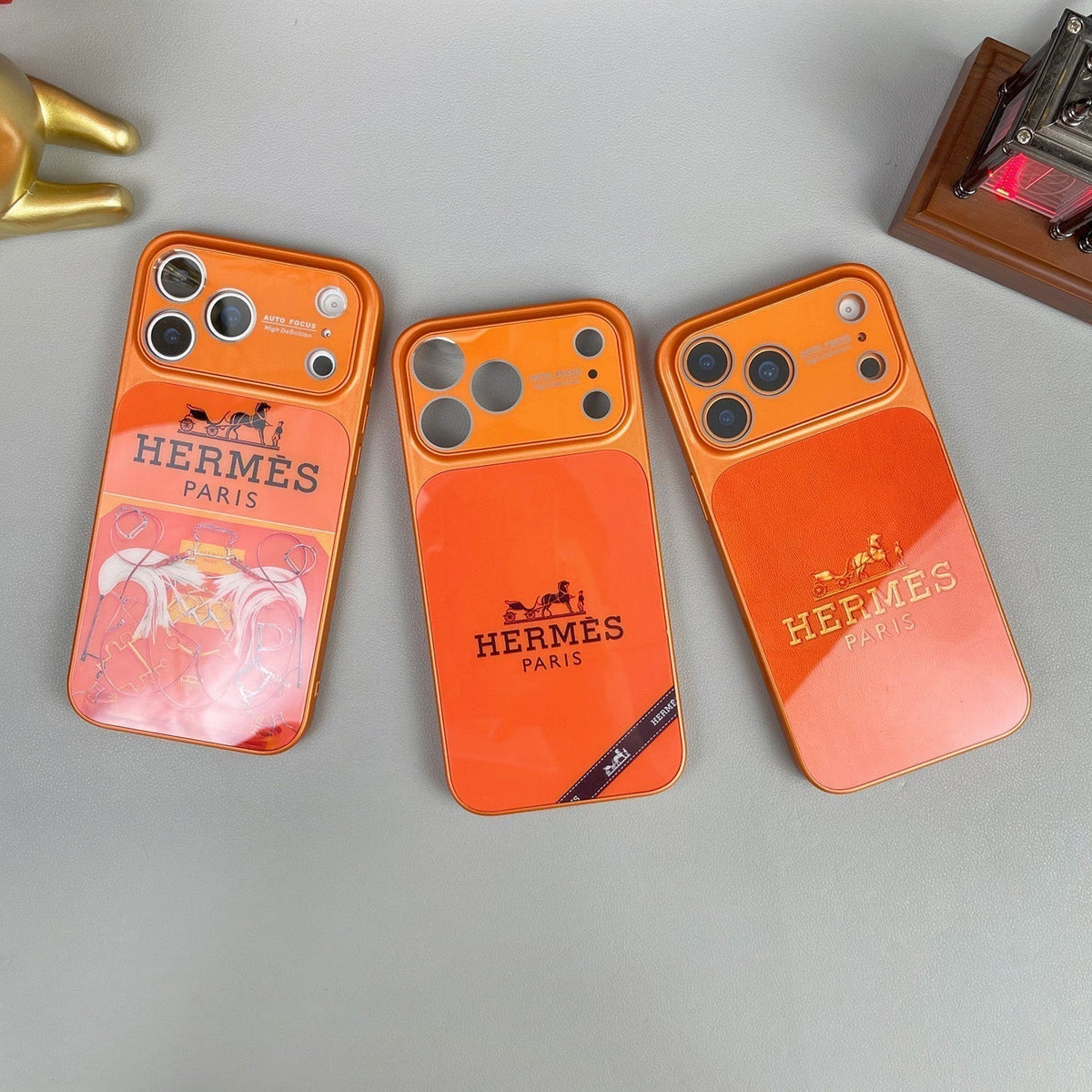Serie H Luxury Orange Funda y vinilo para iPhone