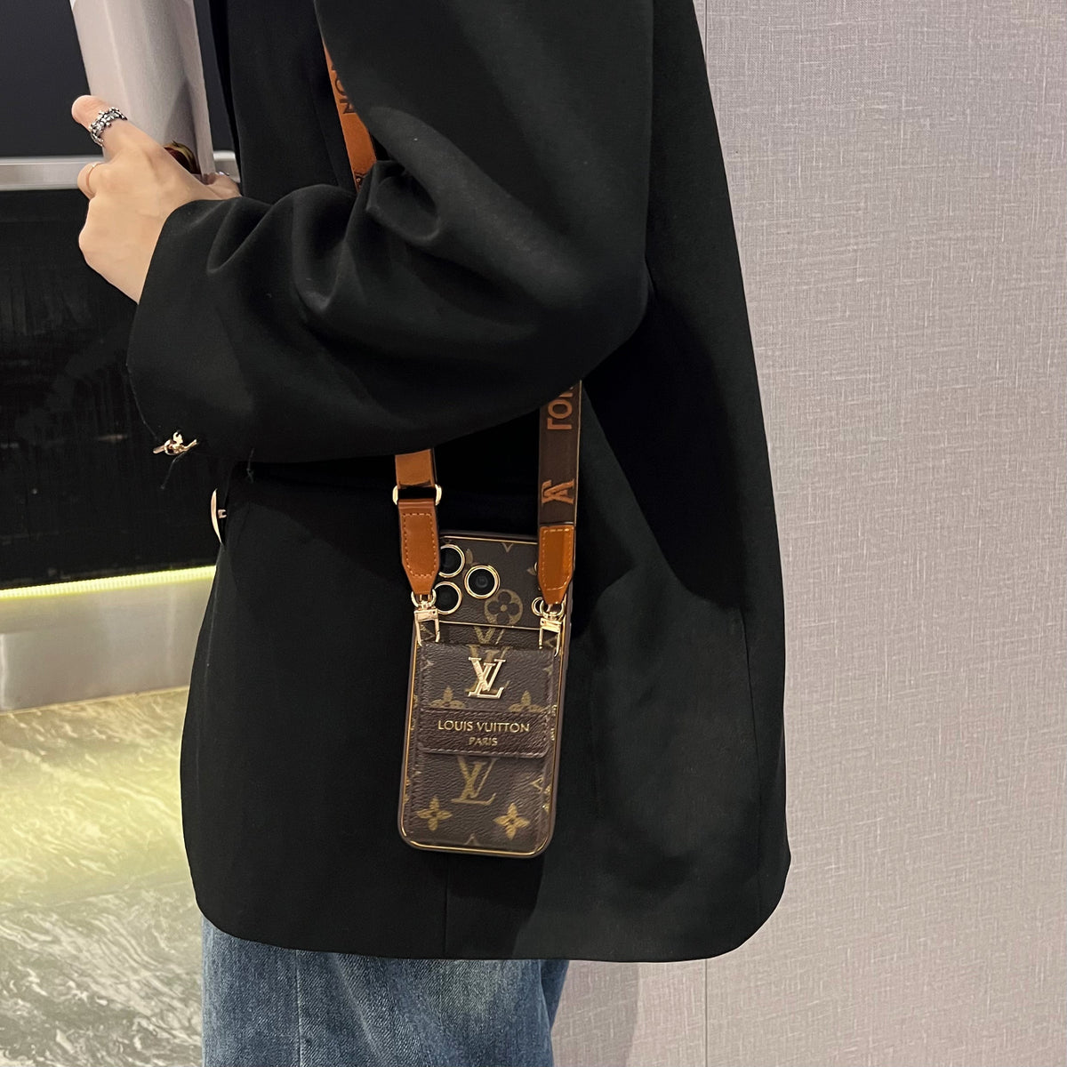 Nueva funda clásica de lujo para teléfono con tarjetero 11