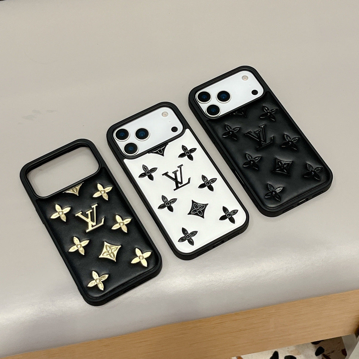 Lyxigt 3D-präglat Designer iPhone-fodral