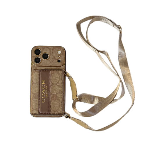 IPhonefodral för vintage signaturmönster | Korthållare & Crossbody-rem