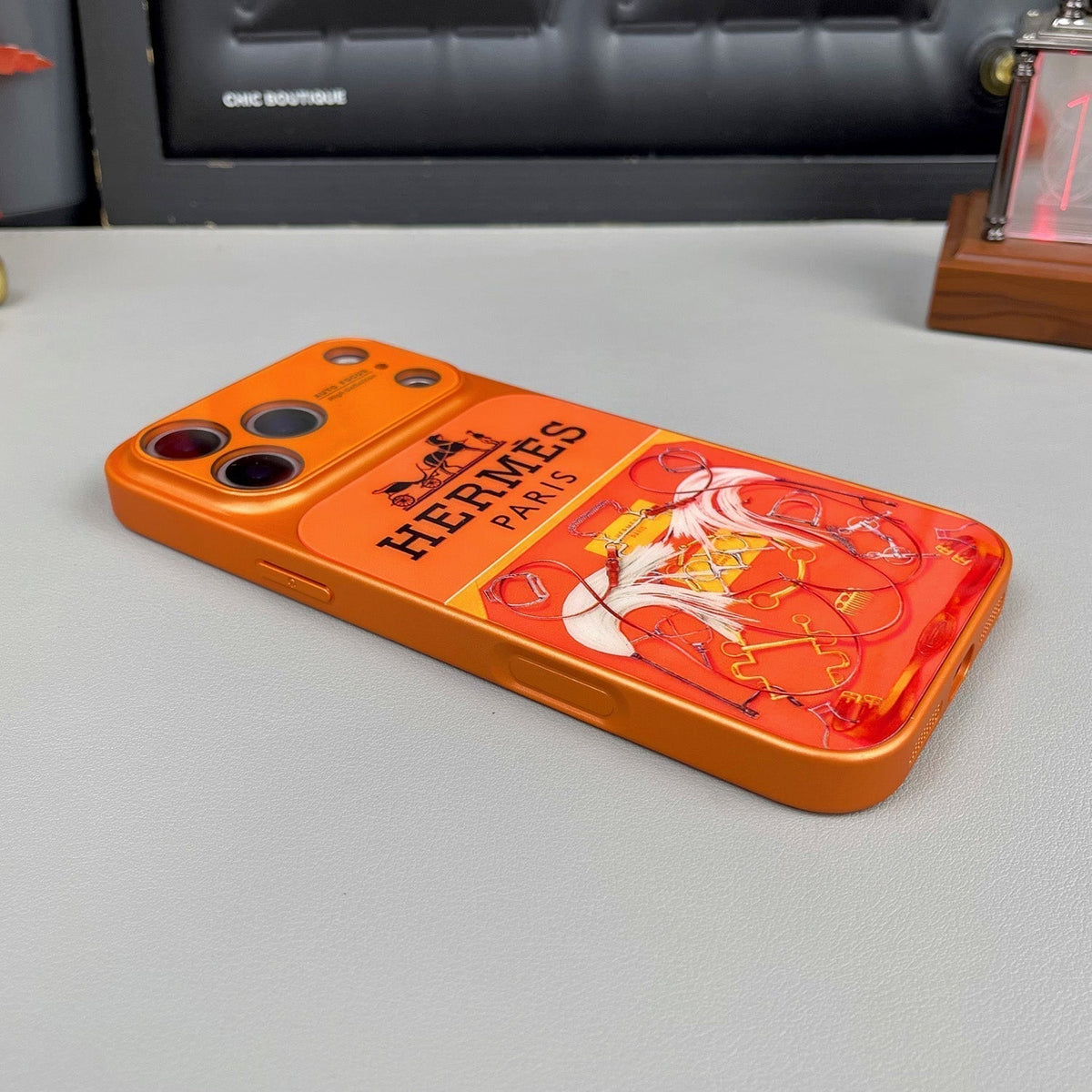 Serie H Luxury Orange Funda y vinilo para iPhone