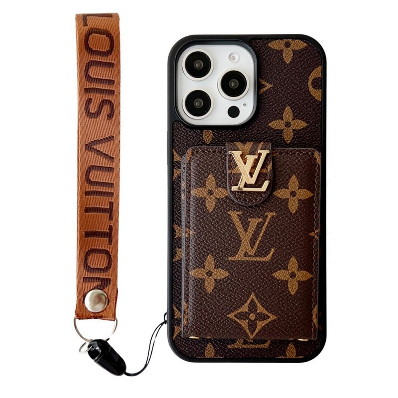 Lyxigt klassiskt färg Crossbody iPhone-fodral