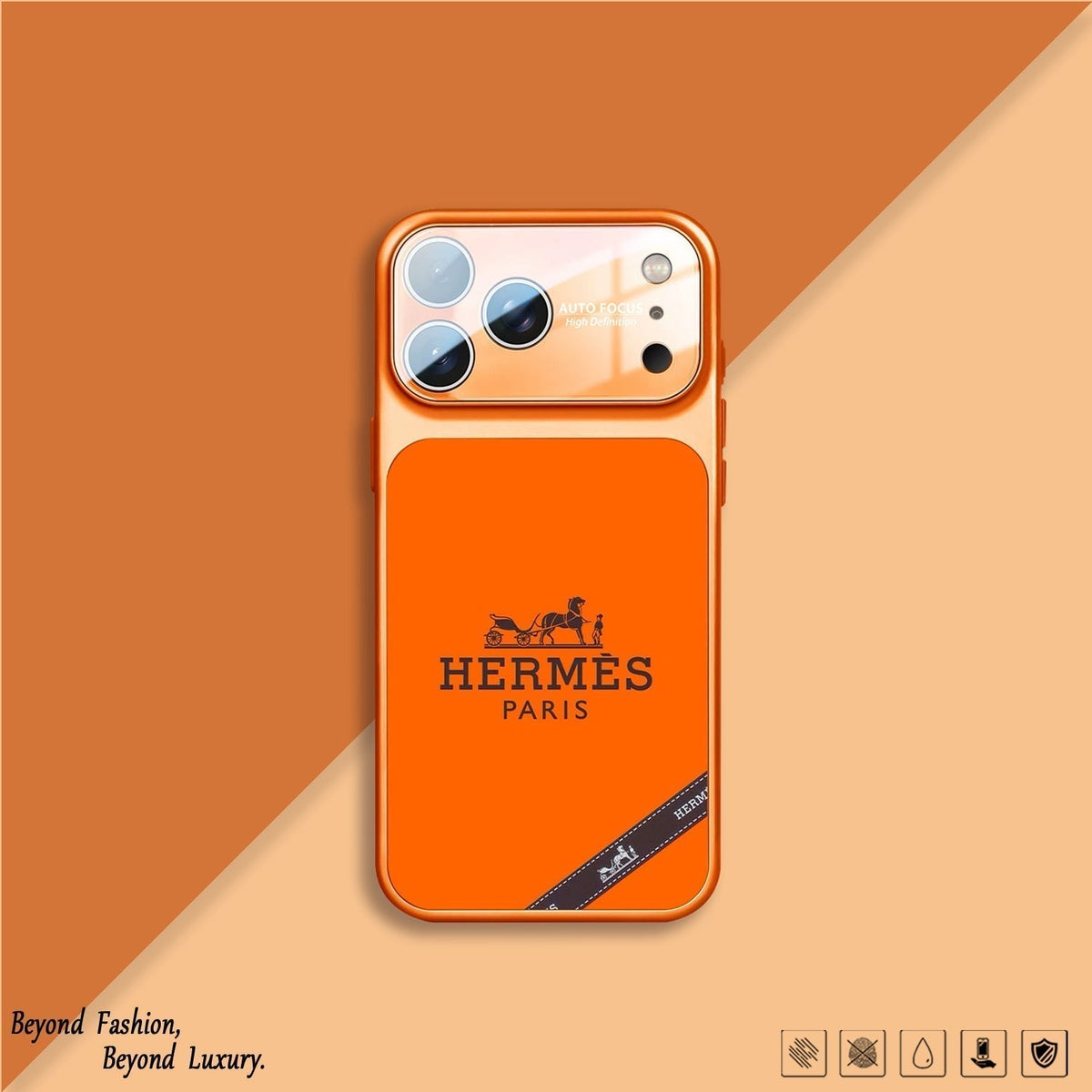 Serie H Luxury Orange Funda y vinilo para iPhone