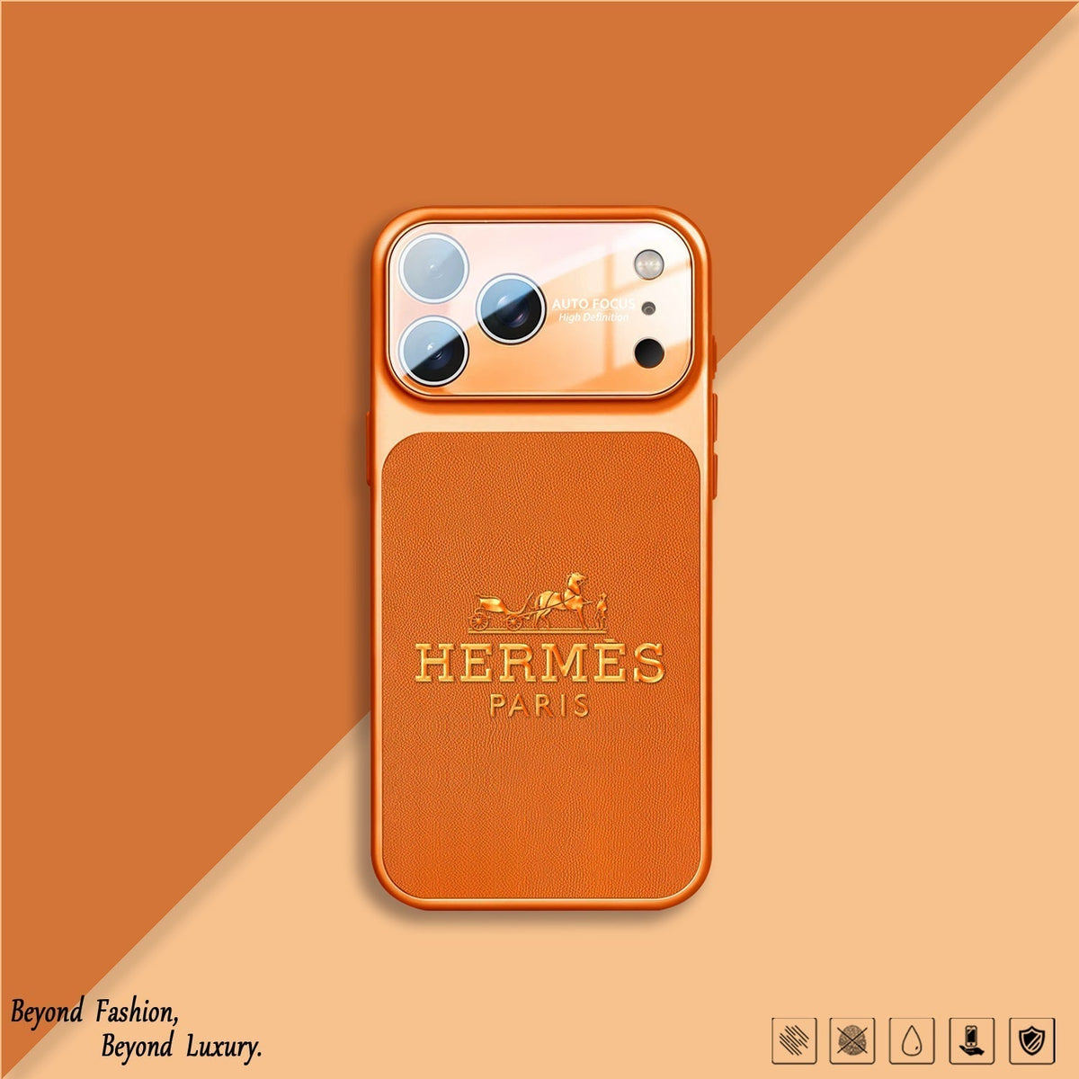 Serie H Luxury Orange Funda y vinilo para iPhone