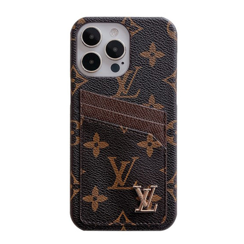 Funda clásica para iPhone con tarjetero de lujo