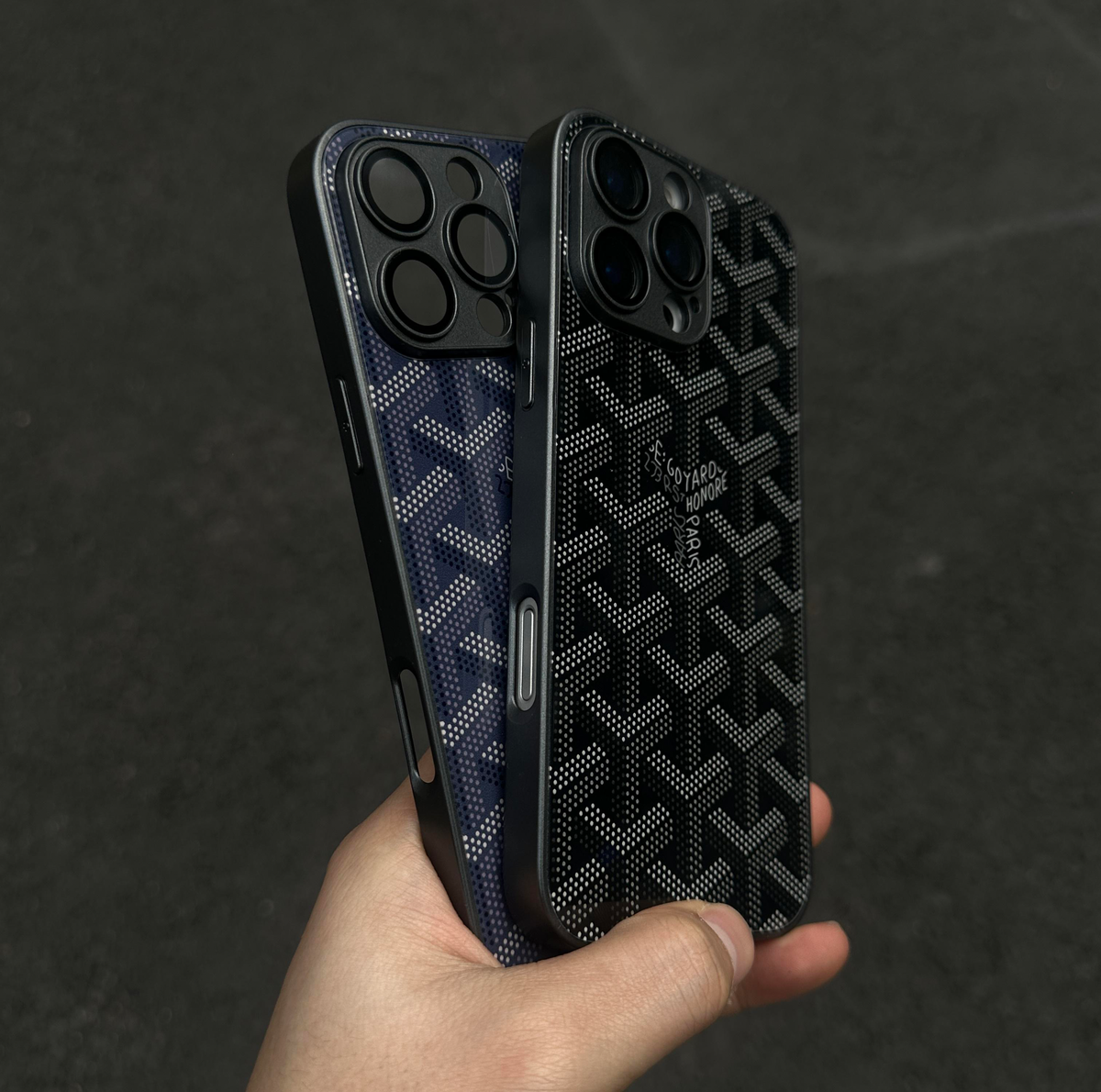 Vinilo o funda para iPhone Monograma geométrico de lujo G-Y