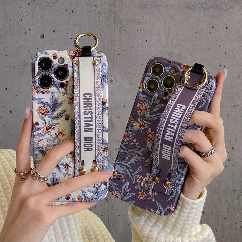 Pulsera morada y blanca de moda Funda y vinilo para iPhone