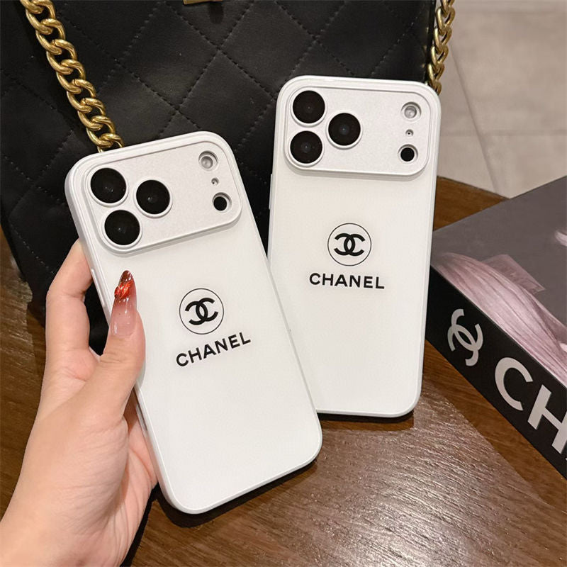 Klassiskt Minimalist Luxe iPhone-fodral – White Gloss Edition