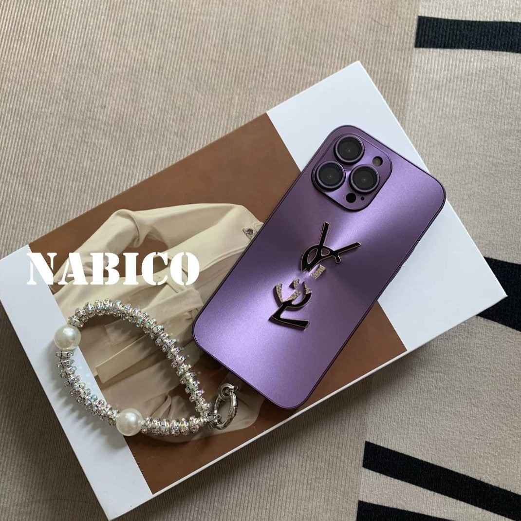 Elegant Letter Shine x Mono iPhone-fodral med kedja