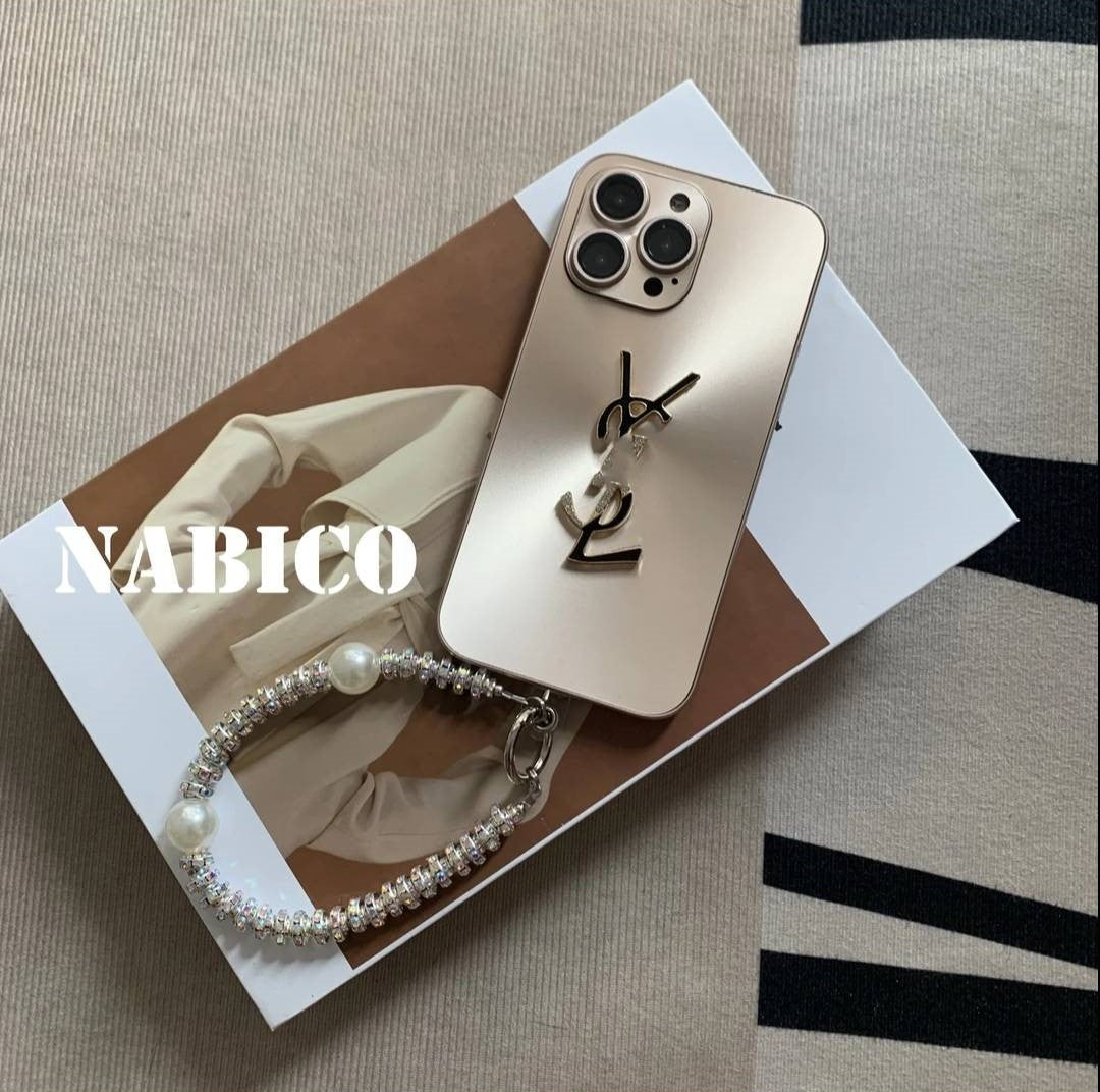 Elegant Letter Shine x Mono iPhone-fodral med kedja