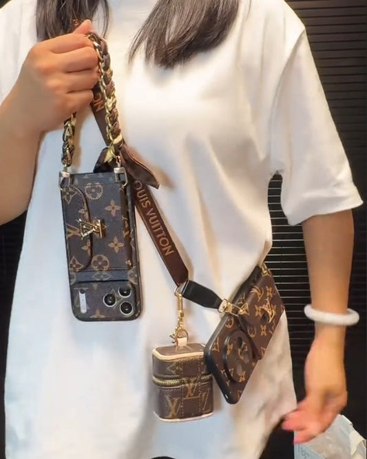 Nueva funda clásica de lujo para teléfono con tarjetero 04