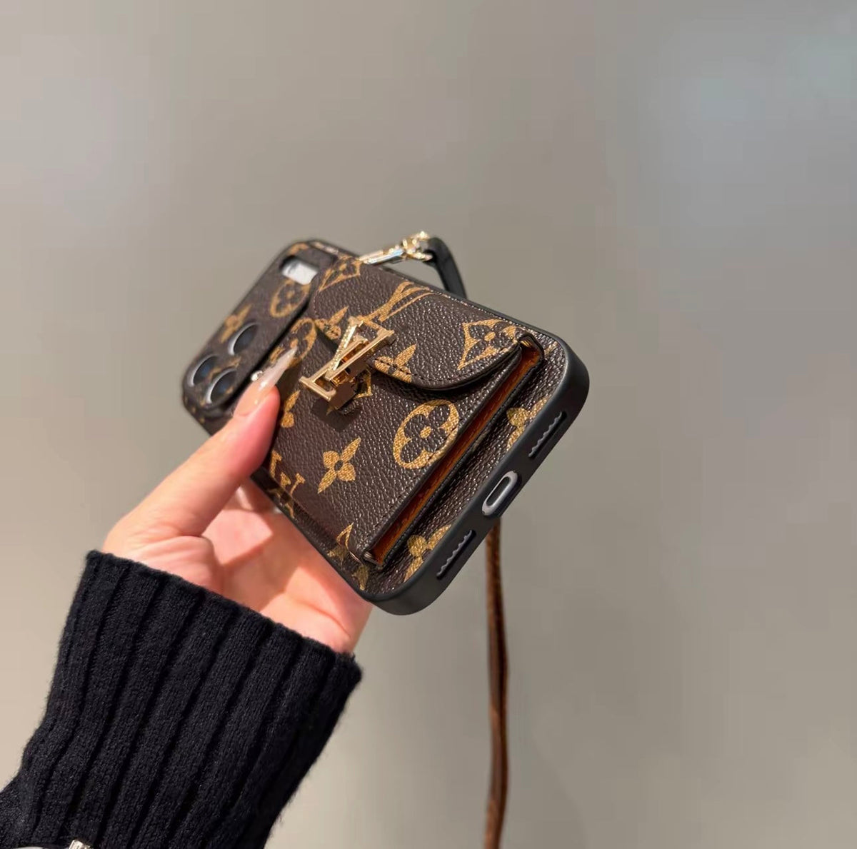 Nueva funda clásica de lujo para teléfono con tarjetero 04