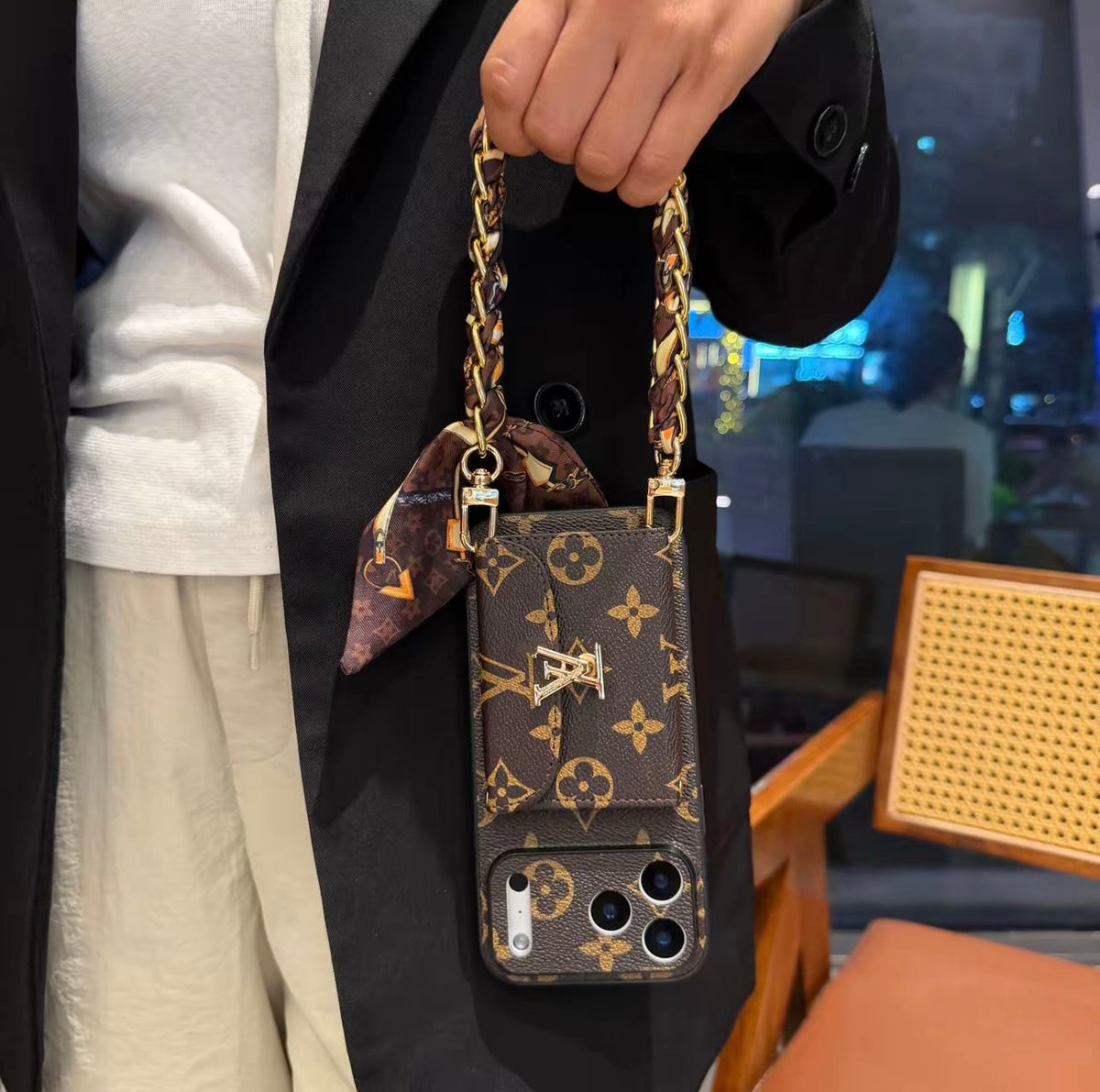 Nueva funda clásica de lujo para teléfono con tarjetero 04