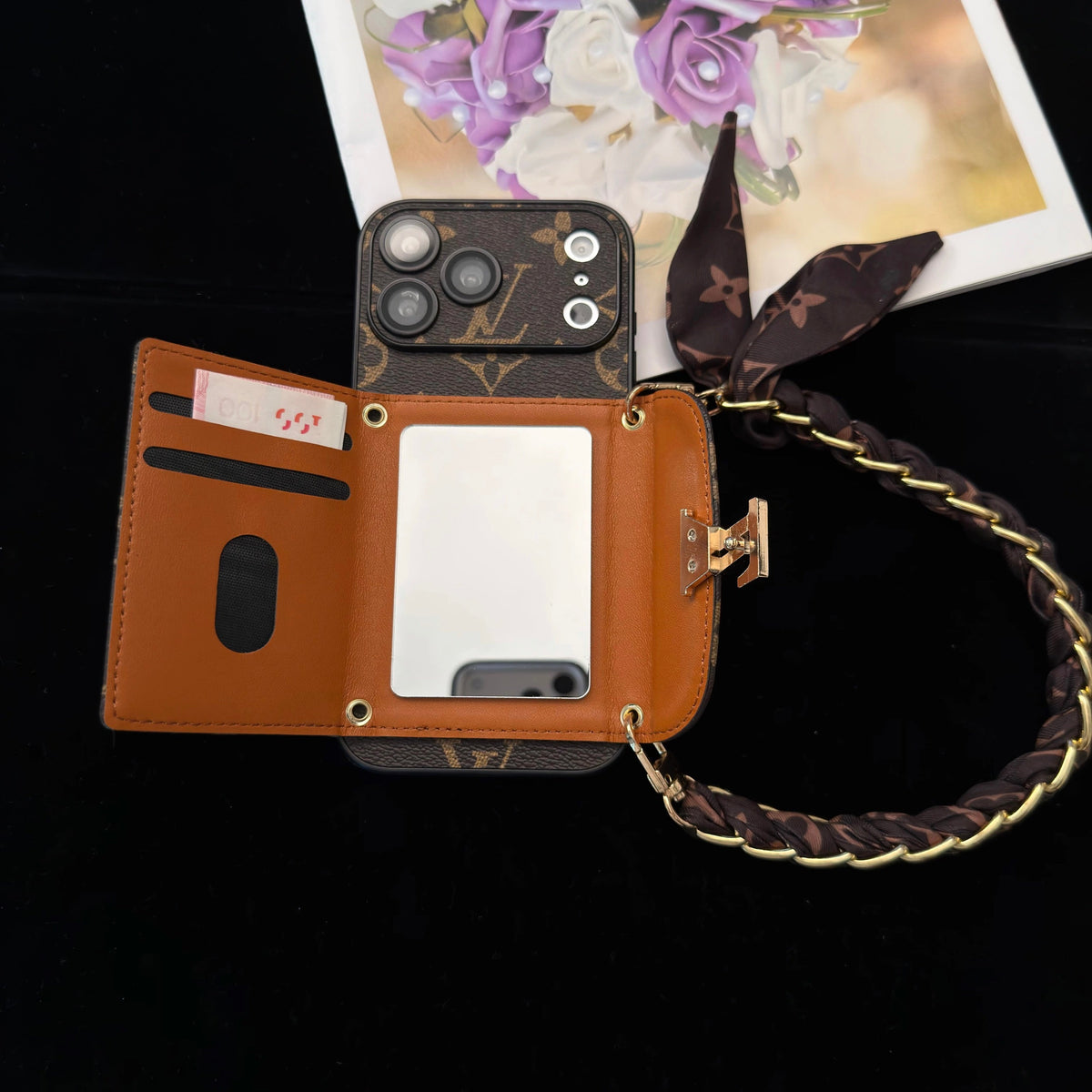 Nueva funda clásica de lujo para teléfono con tarjetero 04