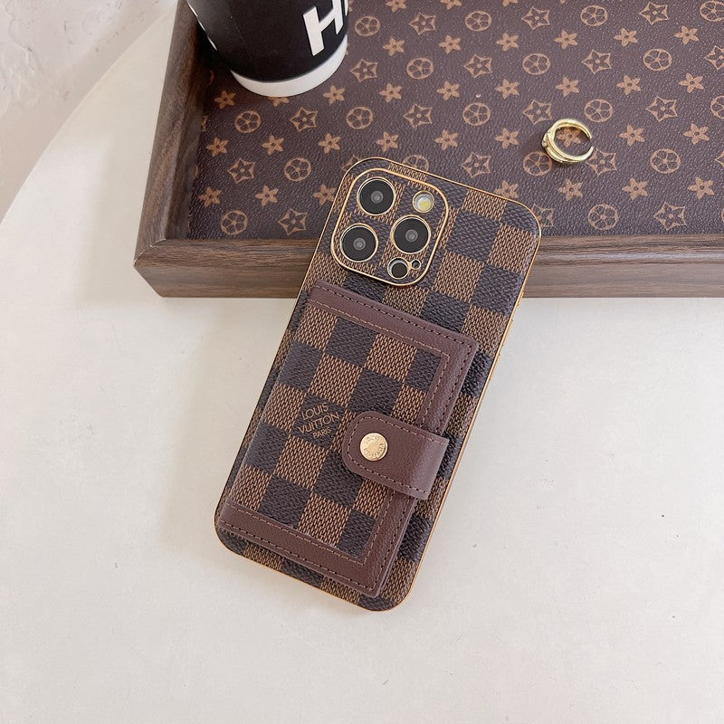 Lyxig klassisk färgkortväska iPhonefodral