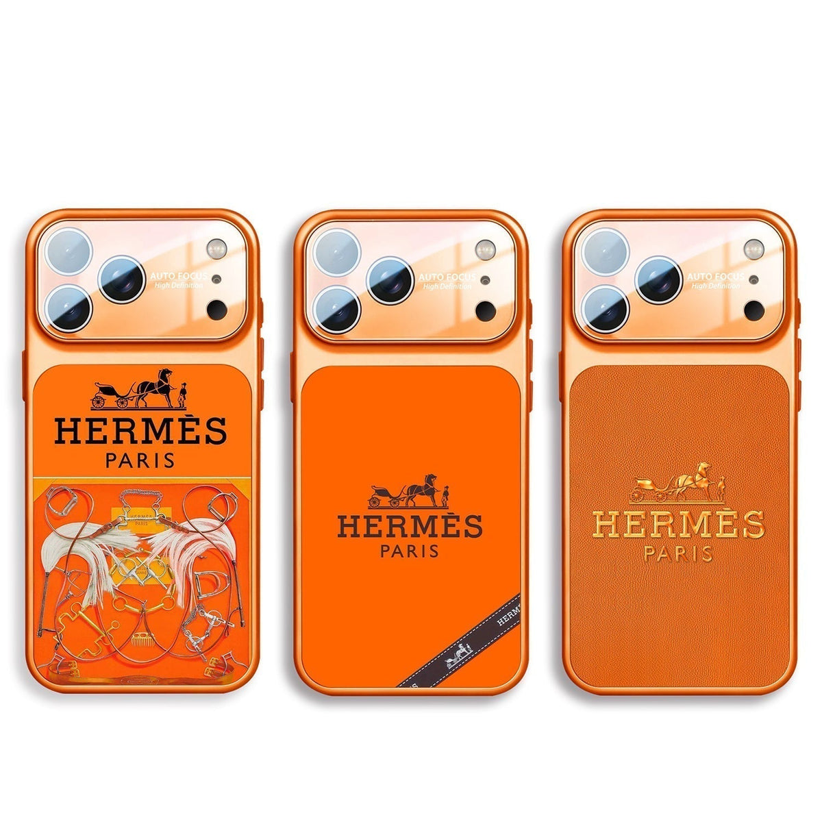 Serie H Luxury Orange Funda y vinilo para iPhone