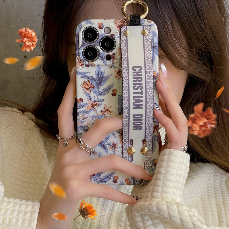 Pulsera morada y blanca de moda Funda y vinilo para iPhone