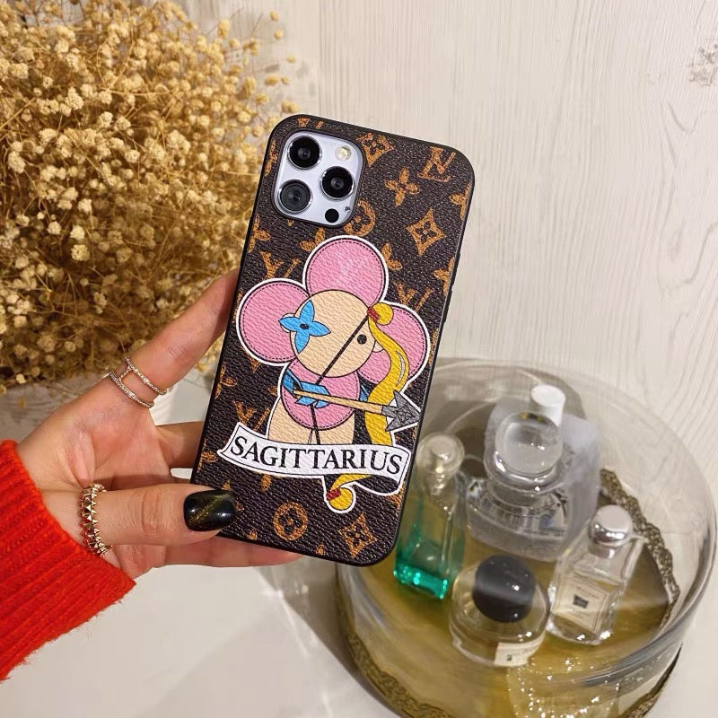 Sagittarius Love Painted iPhone Fodral Specialtillverkat