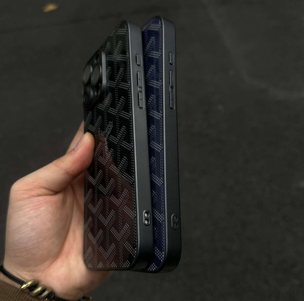 Vinilo o funda para iPhone Monograma geométrico de lujo G-Y