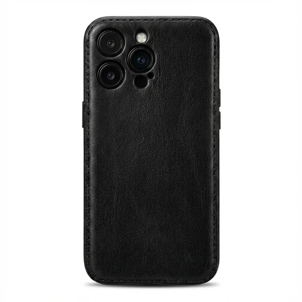 Funda para iPhone hecha a mano de cuero curtido vegetal - Edición Vintage Patina