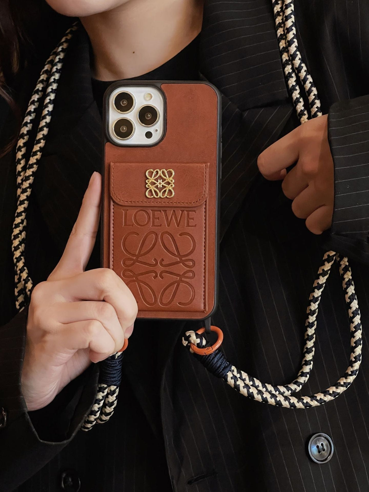 Loe korthållare iPhone läderfodral